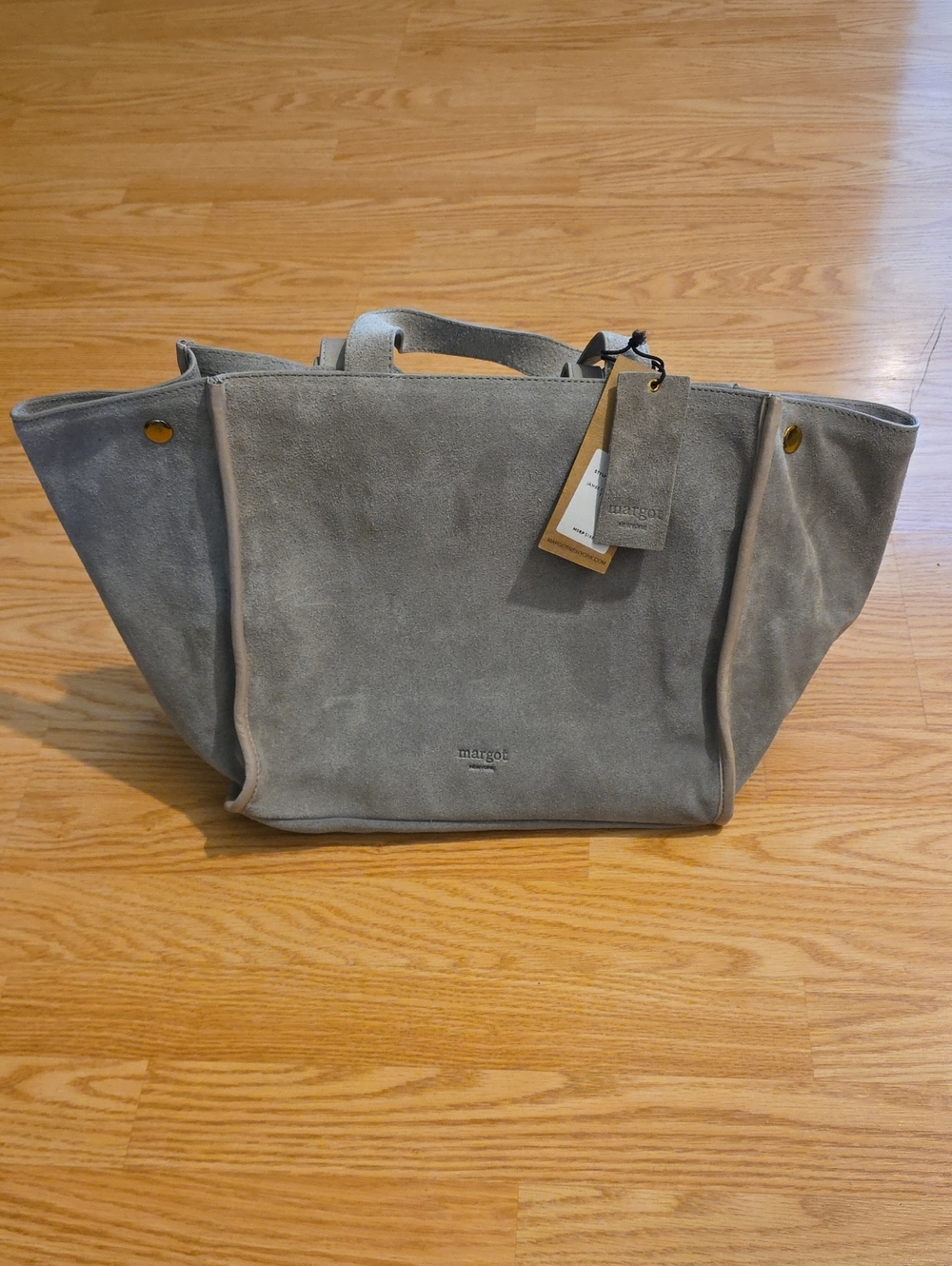 Margot New York Jamee Double Handle Genuine Leather Tote